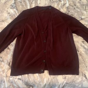Mens maroon cardigan